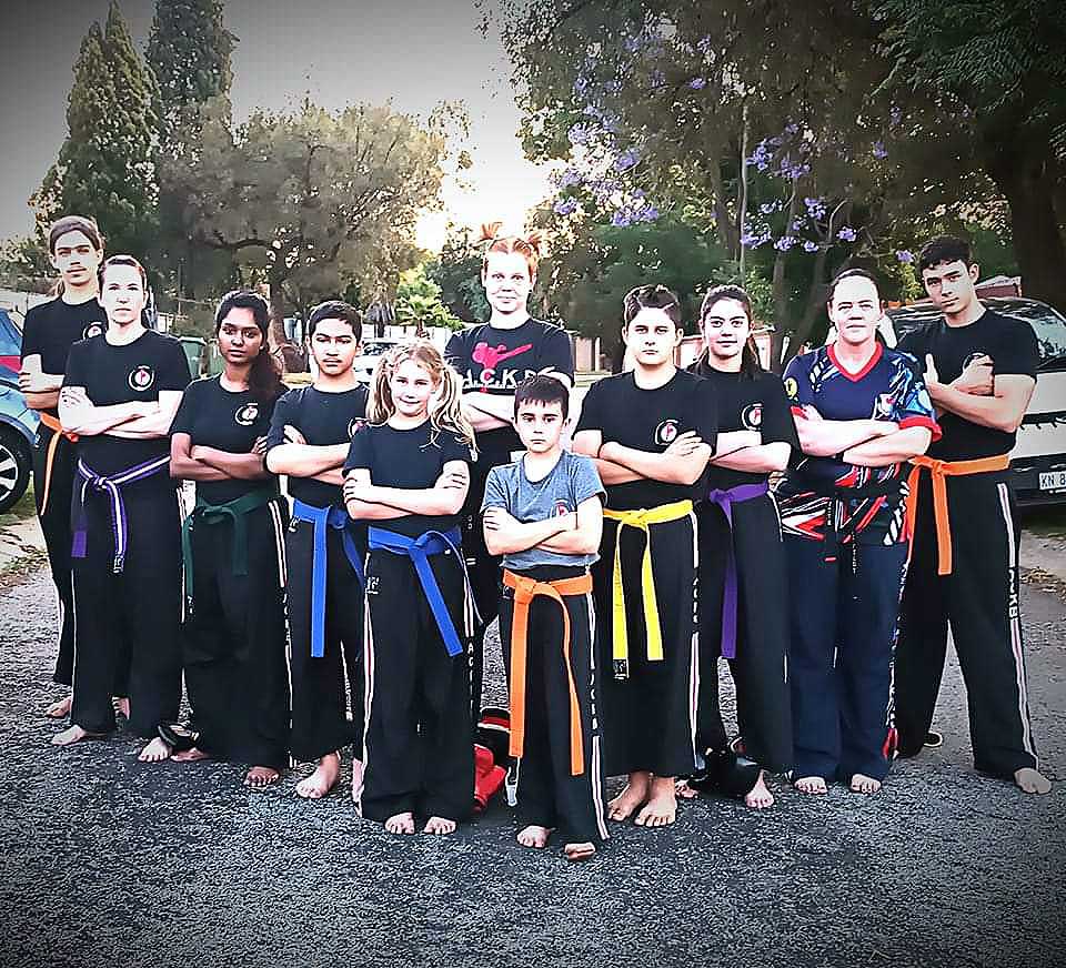 Young group of kickboxers